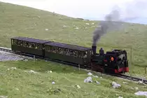 N�SBB 999.05 am 14.Juli 2013 kurz vor der Bergstation Hochschneeberg.
