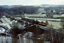 2x Br 110 mit P 15768 Ri Riesa aus Ri Nossen am 3.2.85