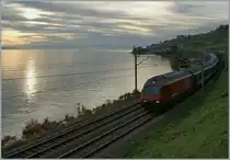 Abendstimmung am Genfersee zwischen St-Saphorin und Rivaz. 
17. Okt. 2012