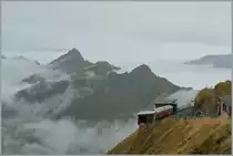 Bei jedem Wetter sehr eindr�cklich: Die Bergstation der Brienzer Rotorn Bahn. 
29. Sept. 2012