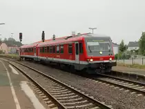 628 606 mit 928 606 mit dem RB RB 14277 von Goslar nach Braunschweig Hauptbahnhof f�hrt am 14. Juli 2013 in den Bahnhof Vienenburg ein.