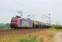 Am 19.Juni 2013 war SBBC 482 032 mit einem Kesselwagenzug bei Burgstemmen auf dem Weg Richtung S�den.