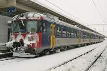 Wintereinbruch im M�rz 2006 RABDe 12/12 510 003 als S 24 im Bahhof Sihlpost/Z�rich HB