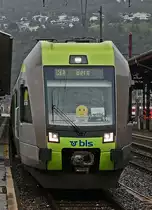 BLS: RABe 116  L�tschberger  mit  FREUNDLICHER ZONE . Brig, 29. Juni 2013.
Foto: Walter Ruetsch