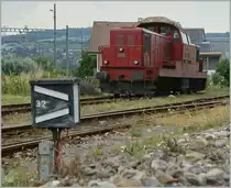 Bei der Weiche 32 in Yverdon entdeckte ich die sch�ne Bm 6/6 18510.
23. Juli 2013