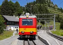 TPC/BVB: GROSSVERKEHR am 1. AUGST 2011. Auf der Bergstrecke zwischen Villars und Bretaye stand der BDeh 2/4 24 aus dem Jahre 1940 als Beiwagen im Betrieb.
Foto: Walter Ruetsch