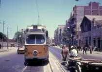 Alexandria SL 7 Al Wardiyan am 10. Juni 1974. - Die Linie endete nach einer Abkürzung hier. - Auf dem Bild hält der GT6 an der Ausstieghaltestelle.