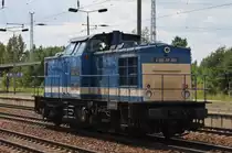 Hier V100-SP-001 (202 846-2) als Lz, bei der Durchfahrt am 1.7.2013 durch Berlin Sch�nefeld Flughafen, in Richtung Genhagener Heide.