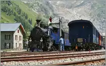 Die DFB HG 3/4 N�1 hat Durst.
Gletsch, den 5. August 2013