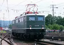 Nachschuss auf E50 091 die am 08.06.2013 an der Gro�en Fahrzeugparade im DB Museum Koblenz-L�tzel Teil nahm.