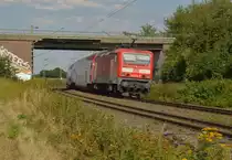 RB 27 an der L116 Br�cke bei Grevenbroich, geschoben von der 146 835-7. Freitag 16.8.2013