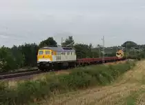 SGL V 300.18 mit einem Bauzug am 19.08.13 in Plauen/V.