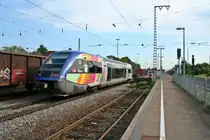 Der X73910 am Vormittag des 25.07.13 beim Umsetzen von Gleis 4 auf Gleis 5 in M�llheim (Baden).