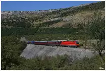 S� 541 012 f�hrt mit dem holl�ndischen Autoreisezug von Koper nach Hertogenbosch. Hrastovlje  17.8.2013