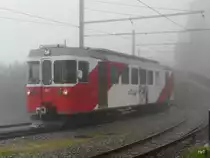 MC / tmr 1000 mm - G�terfoto-Extrazug mit dem Triebwagen BDeh 4/4 501 unterwegs bei Rangierfahrt im Bahnhof Finhaut am 24.08.2013