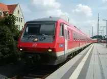610 008 und zwei weitere 610er rangieren amm 24.August 2013 in Hof Hbf.