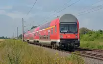 Ein RE welcher vom Leipziger Hbf nach Hoyerswerda unterwegs war durchf�hrt am 12.07.13 Eilenburg.