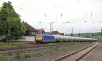 146 519-4 mit einem Ganzzug aus neuen, wei�en GATX Kesselwagen in Fahrtrichtung Norden. Aufgenommen in Mecklar am 09.05.2013.
