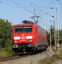 189 062-3 mit KT 42147 von Rostock-Seehafen nach Verona Q.E bei der Durchfahrt in der G�terumgehung Rostock Hbf.25.08.2013  