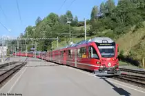 Von Davos her erreicht am 11.8.2013 der ABe 8/12 3501 ''Willem Jan Holsboer'' Filisur als BEX 961 nach Tirano.