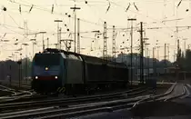 Die Cobra 2823 f�hrt mit einem langen Papierzug aus K�ln-Gremberg nach Zeebrugge(B) am Ende f�hrt 185er von Railion als Schubhilfe bis zum Gemmenicher-Tunnel bei der Ausfahrt von Aachen-West und f�hrt in Richtung Belgien in Abendstimmung am einem sch�nem Sommerabend vom 16.7.2013.