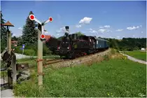 92.2271 f�hrt mit dem Morgenzug von Schwarzenau nach Zwettl. 
Zwettl Stadt 15.8.2013