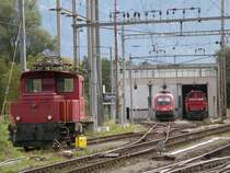 Te 2/2 140 und vor dem Depot Buchs SG 1116 095-0 und Am 841 039-1
(06.10.2006)