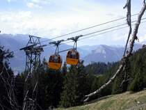 die �lplibahn Malans. 1939-1941 vom Milit�r gebaut, als Nachschubtransportmittel Richtung �sterreichische Grenze, wurde die Bahn 1973 eingestellt und nach einer Revision 1982 wieder er�ffnet. Seither wird sie von der Genossenschaft �lpliverein Malans mehrheitlich von Freiwilligen betrieben. Dank ca. 1200 Mitgliedern verkehrt die Bahn bis heute und bietet einen grandiosen Blick Richtung Rheintal. Die H�hendifferenz betr�gt 1194 Meter, die L�nge 3470 Meter und die Fahrzeit 14 Minuten. (04.10.2006)