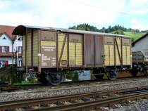 Ausrangierter Dienstwagen der RM ..X 40 62 94 14 100-6 im Bahnhof Ramsei am 07.10.2006