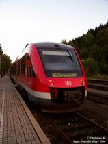 VT 648 der Regionalbahn nach Dortmund Hbf am 07.10.2006 in Br�gge (Westf)