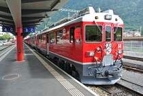 ABe 4/4 III 54 an der Spitze des R nach St. Moritz in Tirano, 26.08.2013.