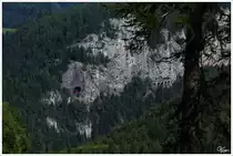 Panorama der Weinzettelwand mit den Weinzettelwand- Galerieb�gen, eines der bekanntesten Bauwerke am Semmering. 
Breitenstein 30.8.2013