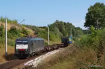 ES 64 F4-092 ERSR folgt kurze Zeit sp�ter mit dem DGS 95405 nach Duisburg-Hohenbudberg. Aufgenomman am 28.08.13 am Skandinavienkai in L�beck.