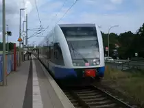 646 110,von der UBB,am 28.August 2013,am Stralsunder Haltepunkt Gr�nhufe.