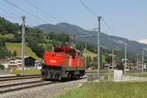 1063 045-7 mit einem Lokzug in die Richtung Kitzb�hel bei Brixen im Thale am 24-7-2013.