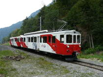 TMR / MC - Triebwagen BDeh 4/4 7 und Steuerwagen Bt 63 unterwegs in Le Marecottes am 24.08.2013