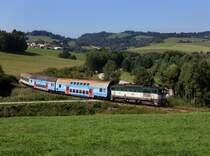Die 754 039 mit einem Os nach Česk� Budějovice am 07.09.2013 unterwegs bei �ebanov.