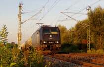 185 545 MRCE / MGW mit GATX Kesselwagenzug am 07.09.2013 bei Bad Staffelstein gen Kronach. 