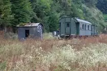 Alte Eisenbahnwaggons auf dem ehemaligen BW-Gel�nde in Calw am 7. September 2013.