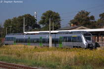 1442 112-7 S-Bahn Mitteldeutschland war auf einer Probefahrt unterwegs gewesen und machte in Rathenow eine Pause und fuhr wenig sp�ter wieder zur�ck. 06.09.2013
