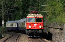 1042.23 mit Sonderzug 14796 am 07.09.13 kurz vor der Einfahrt in den Klamm-Tunnel.