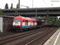 42014 der EVB fuhr mit einen intermodal am 05.09.13 durch hh-harburg