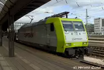 185 550-1 durchf�hrt mit einem G�terzug Ulm HBF, aufgenommen am 08-09-2013