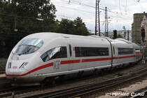 Eine Doppeltraktion des ICE 3 am Ulmer HBF, der ICE kam aus M�nchen und hat das Ziel Dortmund, 08-09-2013