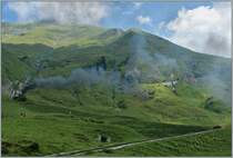 Dampfend und rauchend ging bzw.geht es durch den Tunnel.
(30.08.2013)