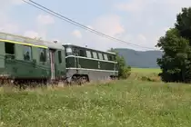 �GEG 2050.05 am 31.August 2013 mit dem N�VOG R 16951 kurz nach dem Bf. Emmersdorf an der Donau beim Strecken-Km. 33,7. 
