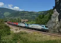 EU43-005 + EU43-006 mit dem Winner-KLV am 05.09.2013 bei Sterzing.