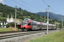 4024 074-9 mit S 5028 Saalfelden-W�rgl Hauptbahnhof bei Brixen im Thale am 22-7-2013.