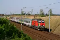 EP09-023 (EURO 2012 livery)TLK 53101  Warmia  Olsztyn Gł. - Krak�w Gł. Between Knap�wka and Psary.(30.05.2012)