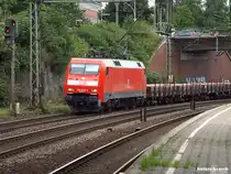 152 045-1 ist mit einen gemischten g�terzug am 05.09.13 durch hh-harburg gefahren